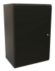 Шкаф коммутационный WRline (WR-TW-2245-SR-RAL9004) настенный 22U 600x450мм пер.дв.металл 2 бок.пан. направл.под винты 60кг черный 370мм 1086мм IP20 ст