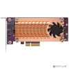 Плата расширения/ QNAP QM2-2S-220A Dual M.2 22110/2280 SATA SSD expansion card (PCIe Gen2 x2), Low-profile bracket pre-loaded, Low-profile flat and Fu