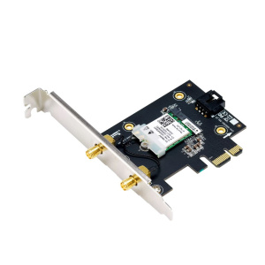 Адаптер беспроводной связи (Wi-Fi) ASUS PCE-AXE5400 WiFi 6E Bluetooth 5.2 2402+2402+574Mbps 6GHz/5GHz/2.4GHz (90IG07I0-ME0B10)