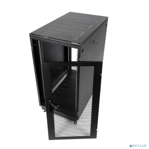 ЦМО Шкаф телекоммуникационный напольный 27U (600x1000) дверь перфорированная 2 шт., цвет чёрный (ШТК-М-27.6.10-44АА-9005)