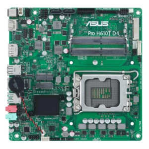 Материнская плата ASUS mini-ITX PRO H610T D4-CSM (LGA1700, H610, 2*DDR4 (3200), 2*SATA 6G, M.2, Glan, HDMI, DP, 2*USB 3.2, 2*USB 2.0)