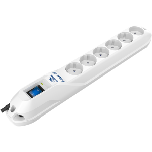 Сетевой фильтр PILOT GL, 10м, 5+1 розетка, 10А/2,2кВт, св.серый, Россия