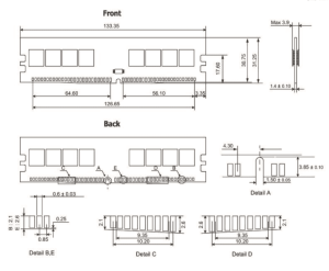 Модуль памяти CIR-W4DUSS2408G, 8 ГБ, DDR4 DIMM, 2400 МГц, 512M x 8, 1.2 В, рабочий диапазон температур -40...+85˚C