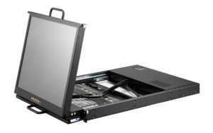 Консоль AMK708-17CBRU, монтаж в стойку 19", 1U, дисплей 17'' TFT LCD, набор кабелей 8 x 1.8 м VGA/KB/Mouse PS/2 и USB, 8 х Combo KVM, русифицированна