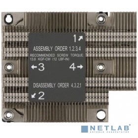 Supermicro SNK-P0067PD Радиатор для процессора в корпус 1U и в сокет LGA3647-0, рассеивает до 140Вт тепла