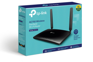 Маршрутизатор TP-Link LTE/ AC750 Dual Band LTE Router, Internal LTE Modem, SIM card slot,802.11ac/a/b/g/n,1 10/100M WAN/LAN + 3 10/100M LAN, two external Маршрутизатор TP-Link LTE/ AC750 Dual Band LTE Router, Internal LTE Modem, SIM card slot,802.11ac/a/b/g/n,1 10/100M WAN/LAN + 3 10/100M LAN, two external