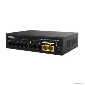 TENDA SG110PC Коммутатор настольный 10-Ports 10/100/1000 Base-TX 8-Ports PoE(PoE бюджет 100W)