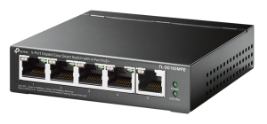 коммутатор TP-Link TL-SG105MPE, Коммутатор Easy Smart с 5 гигабитными портами (4 порта PoE+), 802.3af/at, бюджет PoE — 120 Вт, стальной корпус