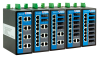 Неуправляемый промышленный Fast Ethernet коммутатор, 8 x 100M RJ45, 8 x 100M оптика, питание 2 x 12~48VDC, монтаж на DIN-рейку