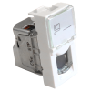 Вставка Mosaic 22.5x45, RJ-45 STP, кат.5e, со шторкой и увеличенным окном маркировки, белая Вставка Mosaic 22.5x45, RJ-45 STP, кат.5e, со шторкой и увеличенным окном маркировки, белая