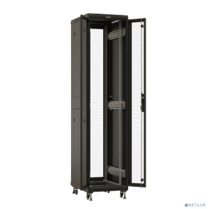 Hyperline TTBR-3268-DD-RAL9004 Шкаф напольный 19-дюймовый, 32U, 1610x600х800 мм (ВхШхГ), передняя и задняя распашные перфорированные двери (75%), ручк