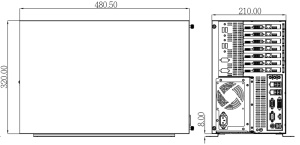 Корпус для промышленного компьютера, mATX / ATX, 1 x 2,5" HDD / 3,5" HDD, 2 x 5,25" CD-ROM, ATX БП