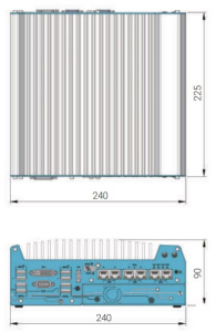 Российский промышленный встраиваемый компьютер FRONT Compact 520.101, на базе процессора Intel Core i5-8500T / RAM 4 Гб DDR4 / SSD 128 Гб / LAN 6 x 10