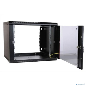 ЦМО Шкаф телекоммуникационный настенный разборный 18U (600 x 520) дверь стекло, цвет черный (ШРН-Э-18.500-9005)