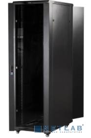 Шкаф коммутационный Lanmaster (TWT-CBB-18U-6X8-G1) 18U 600x800мм пер.дв.стекл металл 2 бок.пан. 800кг черный