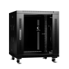 Шкаф коммуникационный Cabeus SH-05C-12U60/60-BK Шкаф монтажный телекоммуникационный 19" напольный 12U 600x600x730mm (ШхГхВ) передняя стеклянная и задн