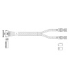 Кабель JPC P7356DN10800-1 Cable MCIO x8 74P (прямой Straight Type) -TO- 2x HD MiniSAS 4i 36P (SFF8643, прямой Straight Type) , 85 Ohm, L:80cm
