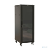 Шкаф коммутационный Hyperline (TTBR-2266-AS-RAL9004) напольный 22U 600x600мм пер.дв.стекл задн.дв.спл.стал.лист 2 бок.пан. 800кг черный 510мм 1166мм I