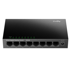 Коммутатор CUDY 8-Port Gigabit Metal Switch 5-Port Gigabit Ethernet Switch, 5 10/100/1000M RJ45 Ports, Loop Detection, USB-C Power Input, Plug & Play