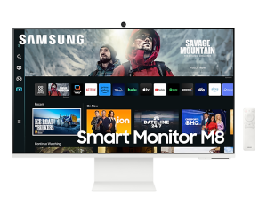 Samsung 32" Smart monitor M8 S32CM801UI VA 3840x2160x60Hz 4ms 400cd 3000:1 178/178 HDMI USB-C USB-hub MM Smart TV Camera SmartTizen HDR10+ sRGB 99% HA