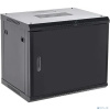 Rexant (04-0966-122) Настенный телекоммуникационный шкаф 19" 9U 600?600мм, дверь металл, с задней стенкой, разборный, черный (RAL 9005)