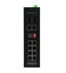 Промышленный PoE коммутатор Gigabit Ethernet OSNOVO SW-80822/IR Промышленный PoE коммутатор Gigabit Ethernet на 10 портов. Порты: 2 x GE (10/100/1000B
