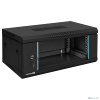 Exegate EX300250RUS Шкаф телекоммуникационный 19" настенный 4U ExeGate EC-WM-4U.450.G.BLACK (19”, 4U, 600x450x280mm (ШхГхВ), передняя дверь закаленное