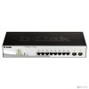 D-Link DGS-1210-10P/F3A Настраиваемый L2 коммутатор с 8 портами 10/100/1000Base-T и 2 портами 1000Base-X SFP (8 портов PoE 802.3af/at, PoE-бюджет 65 В