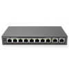 Ruiji Reyee RG-ES110D-P 8-Port 100Mbps + 2 Uplink Port 1000Mbps, 8 of the ports support PoE/PoE+ power supply. Max PoE power budget is 110W, unmanaged