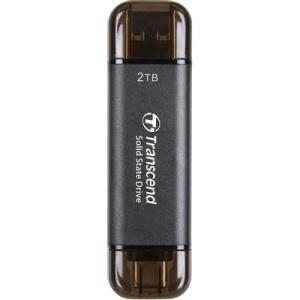 Накопитель Transcend Флеш-накопитель/ External SSD ESD310C, 2048GB, Type C/A, USB 10Gbps (3.2 Gen2), R/W 1050/950MB/s, 71x20x8mm, 11g, Black (5 лет)