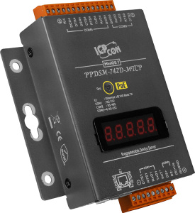 4-портовый программируемый преобразователь Modbus RTU/ASCII в Modbus TCP с возможностью питания PoE, с индикацией