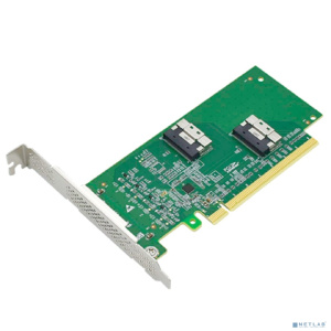 Lr-Link LRNV9F14 PCIe x16 to Two SlimSAS SFF-8654 8i Adapter, Up to 4* PCIe 4.0 U.2 NVMe SSD, PCIe x 16