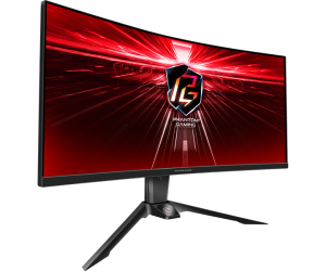 ASROCK 34" PG34WQ15R2B VA Curved 3440x1440 1 ms MPRT 550 cd 165Hz HDR 400 VESA HAS Tilt HDMI*2 DP Type C black