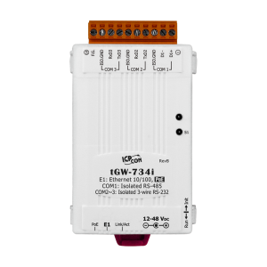 3-портовый преобразователь Modbus TCP в Modbus RTU/ASCII с возможностью питания по PoE, с изоляцией последовательных портов