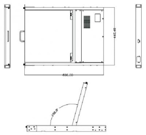 Консоль для стойки 19" SMK920-19PBRU, высота 1U, чёрный цвет, без KVM переключателя