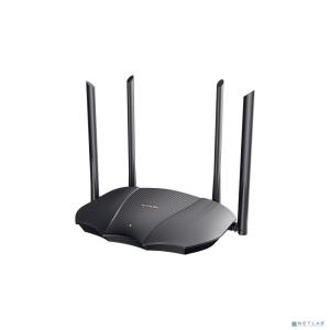 TENDA TX12 Двухдиапазонный гигабитный Wi-Fi 6 роутер AX3000, до 574 Мбит/с на 2,4 ГГц + до 2402 Мбит/с на 5 ГГц, LAN 2 x 1Гбит/с, WAN 1 x 1Гбит/с, 4 а