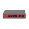 Коммутатор Wi-Tek WI-PCES306GF настраиваемый PoE 60Вт, порты 4 PoE GE + 1GE + 1SFP, Easy Smart