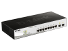 Коммутатор D-Link Управляемый L2 PoE-коммутатор, 8x1000Base-T PoE, 2x1000Base-X SFP, PoE-бюджет 65 Вт, защита от статического электричества до 6 кВ, C