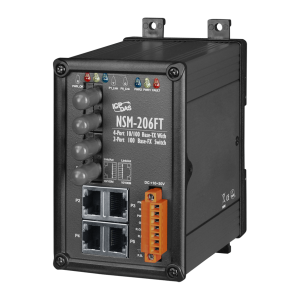 Коммутатор 4 x 10/100BaseTX, 2 x 10/100BaseFX, многомод, разъем ST, металлический корпус