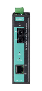 Медиаконвертер Ethernet 10/100BaseTX в 100BaseFX (многомодовое оптоволокно) в металлическом корпусе, с расширенным диапазоном температур