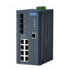Коммутатор Advantech Управляемый EKI-7712E-4F-AE Advantech Ethernet, 8 портов RJ-45, 4 порта Gigabit SFP, металлический корпус, IP30