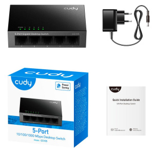 Коммутатор CUDY 5-Port Gigabit Metal Switch 8-Port Gigabit Ethernet Switch, 8 10/100/1000M RJ45 Ports, IGMP Snooping, Loop Detection/Prevention, 802.