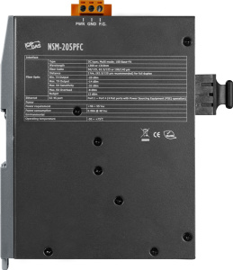 Коммутатор 4 x PoE 10/100BaseTX, 1 x 10/100BaseFX, многомод, разъем SC, металлический корпус