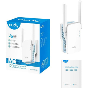 Усилитель CUDY RE1200 AC1200 Wi-Fi Mesh Repeater, AP mode, Chipset MediaTek, Cudy Mesh Support, 867Mbps at 5GHz + 300Mbps at 2.4GHz, 802.11ac/a/b/g/n