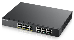 Коммутатор Zyxel Networks Smart L2 PoE+ Zyxel GS1900-24EP, rack 19", 24xGE (12xPoE+), бюджет PoE 130 Вт