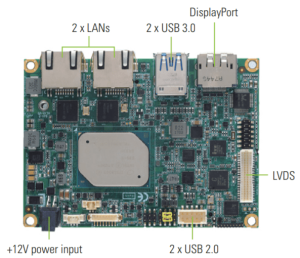 Одноплатный компьютер PICO319PGGA-E3940 70°C, Pico-ITX SBC, процессор Intel Atom x5-E3940 (1.6 до 1.8 ГГц, 2Mб cache, 9.5Вт), DDR3L-1867 МГц, до 8 Гб,