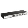 Коммутатор D-Link DGS-1210-28/FL2A Управляемый L2 коммутатор, 24x1000Base-T, 4xCombo 1000Base-T/SFP, защита от статического электричества до 6 кВ, CLI