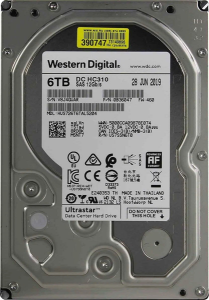 Жесткий диск WD Western Digital Ultrastar DC HС310 HDD 3.5" SAS 6TB, 7200 rpm, 256MB buffer, 512e, 0B36047, 1 year
