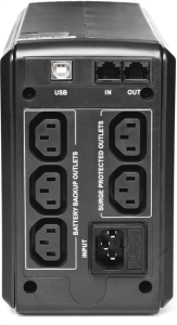 ИБП POWERCOM Smart King Pro+ SPT-700, Line-Interactive, 700VA/560W, Tower, 5*IEC320-C13 (2 surge & 3 batt), black (1154033)