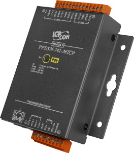 4-портовый программируемый преобразователь Modbus RTU/ASCII в Modbus TCP с возможностью питания PoE